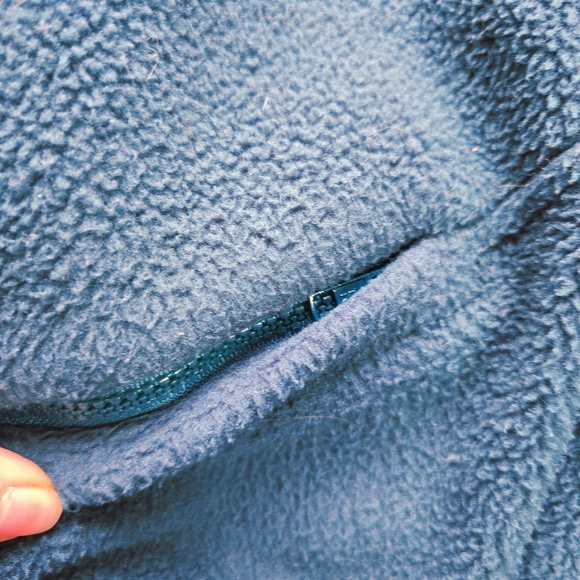 Vintage Unisex Teal Adidas Adventure Fleece Zip Up Hoodie - Picture 6 of 16